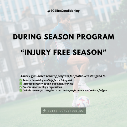 DURING SEASON PROGRAM: "INJURY FREE SEASON" (4-Week Progressions)