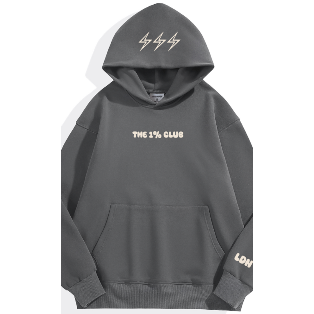 The 1% Club - Aspire to Inspire - Oversized Hoodie (Grey)