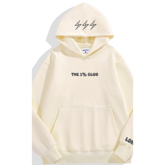 The 1% Club - Aspire to Inspire - Oversized Hoodie (Cream)