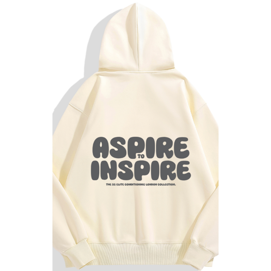 The 1% Club - Aspire to Inspire - Oversized Hoodie (Cream)