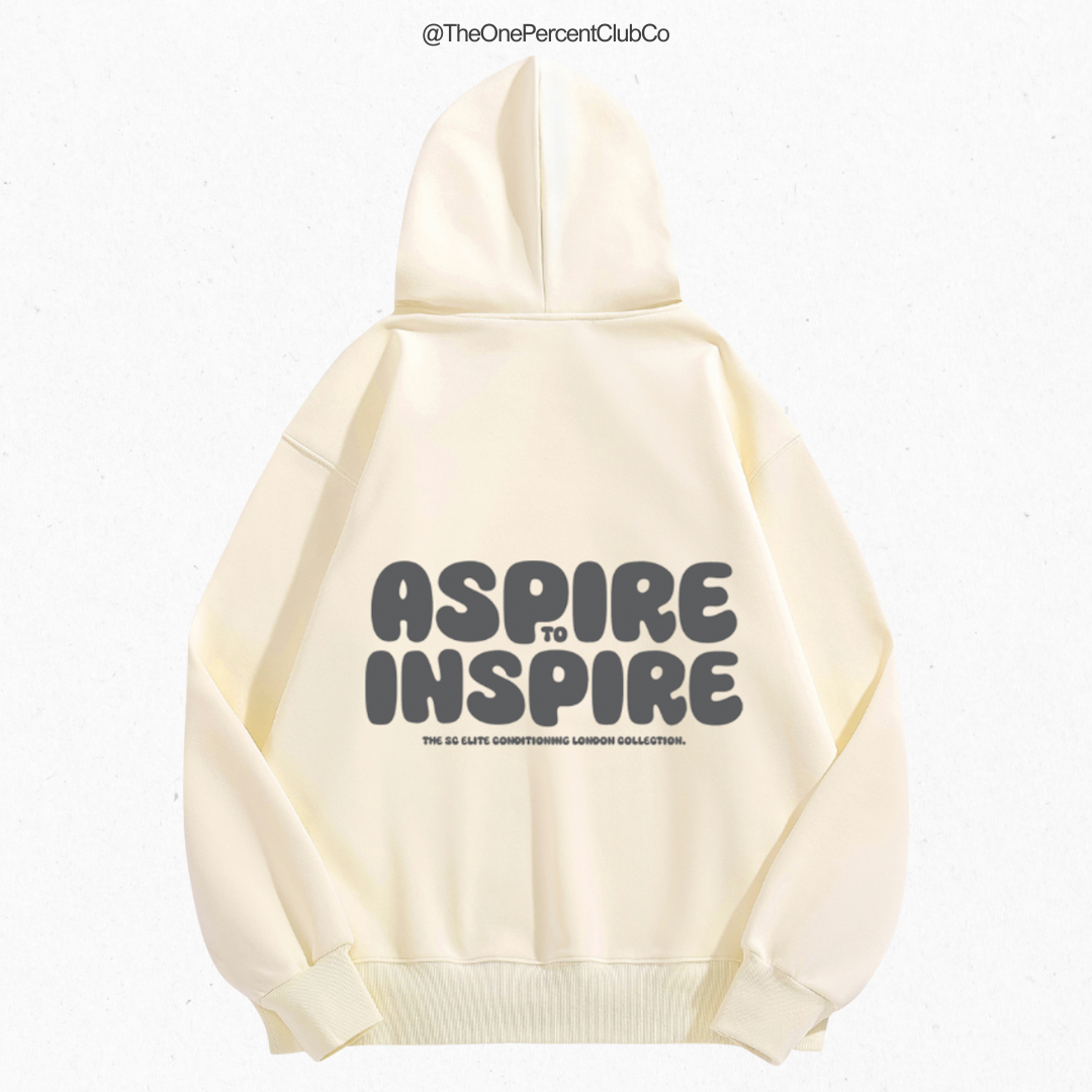 ASPIRE TO INSPIRE HOODIE (CREAM)